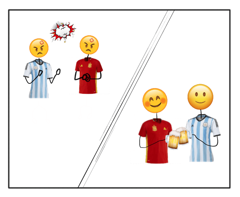 fanático Vs amistad